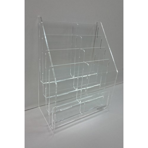 Espositore in plexiglass da banco 8 tasche (4+4)